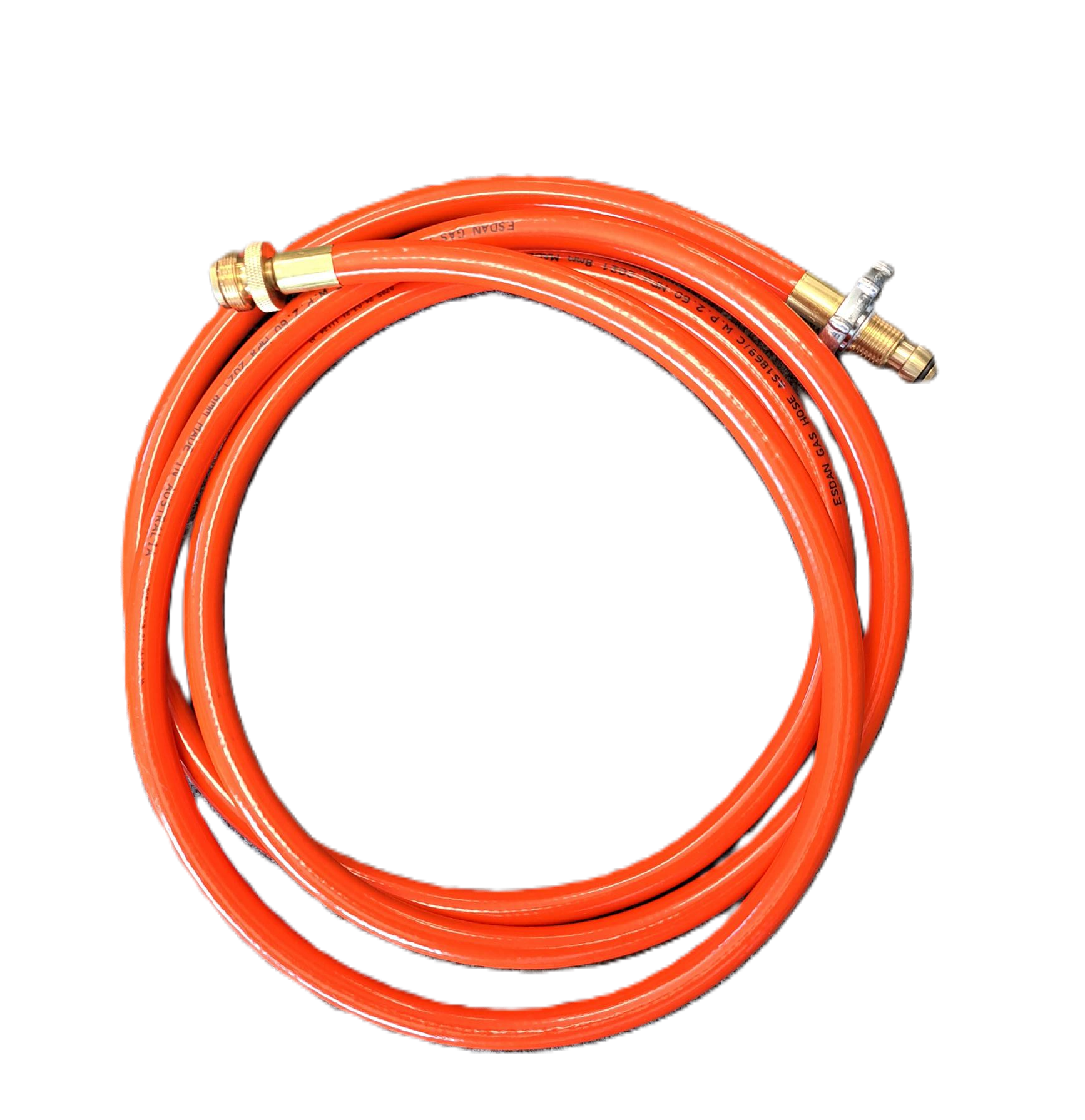 Hose, LPG, CGA600 torch connection to Type 21. 3 metres