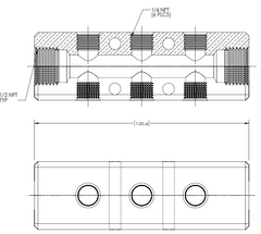 50mm Square Manifold Block  [GMA-SCMB]