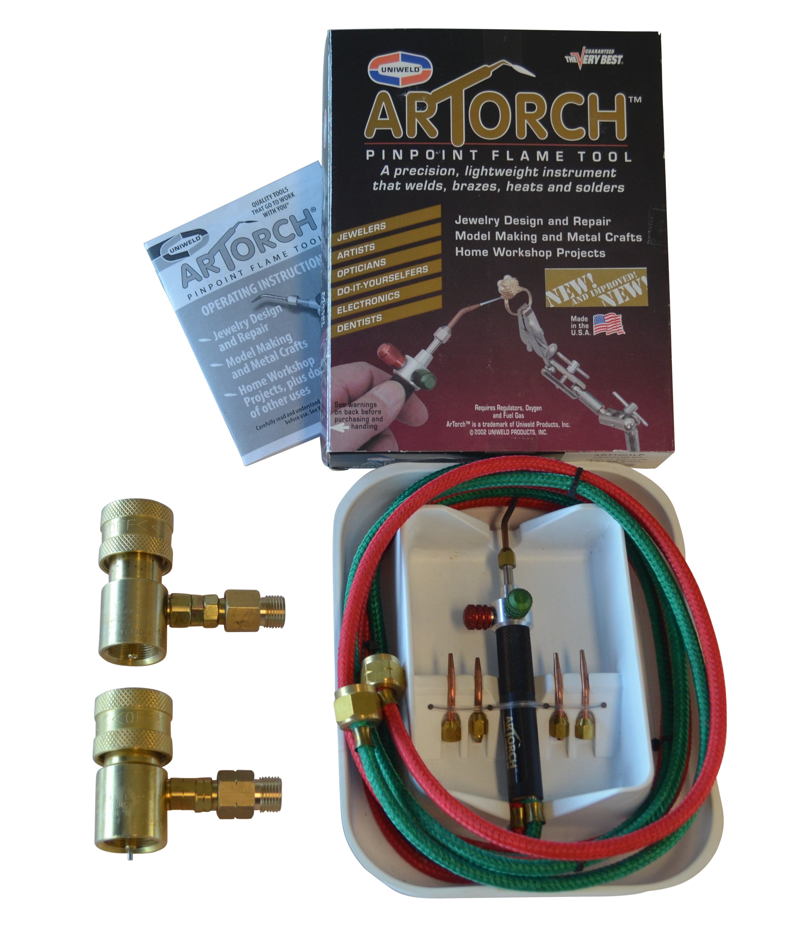 Kit with torch, tip & regulators for disposable cylinders